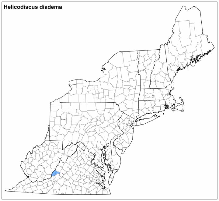 Helicodiscus diadema Range Map